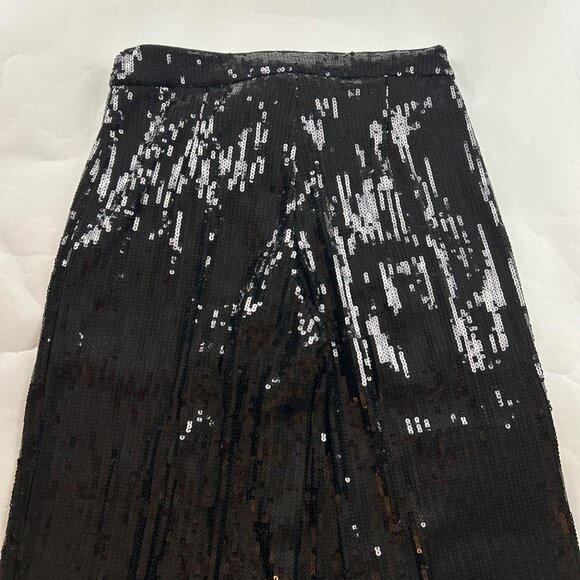 H&M Black Sequin Wide Leg Trouser 6 - Picture 6 of 6